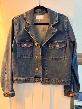 Dear John Women’s Blue Denim Blazer - Classic Brass Buttons